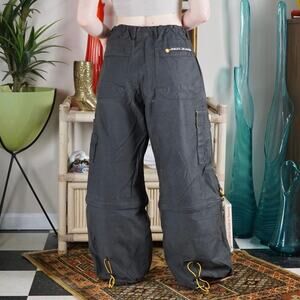 Vintage JNCO grey with yellow details parachute zip off 36 x 30